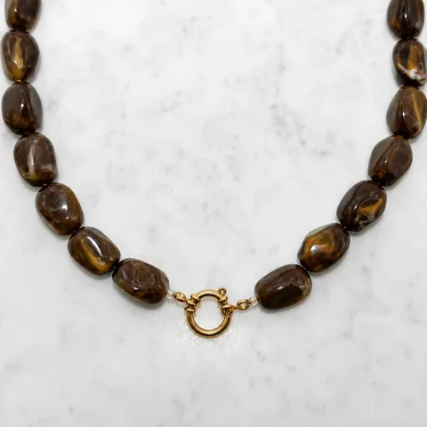 Bruine kralenketting