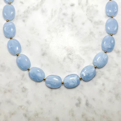 Blauwe candy ketting | Stel Zelf Samen