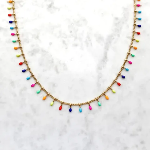 Gekleurde boho ketting