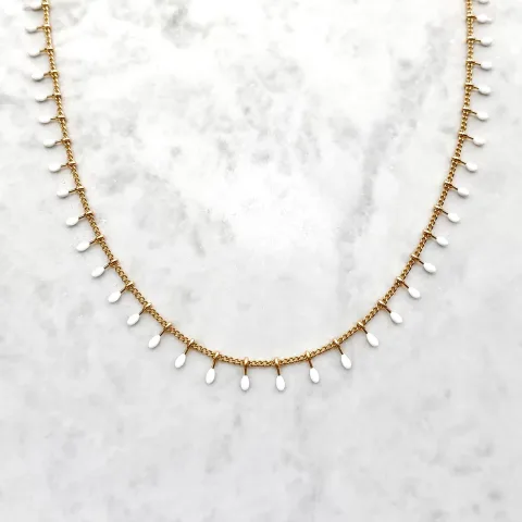 Witte boho ketting