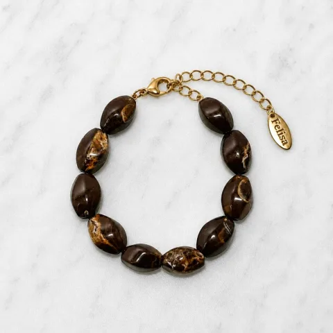 Bruine kralen armband
