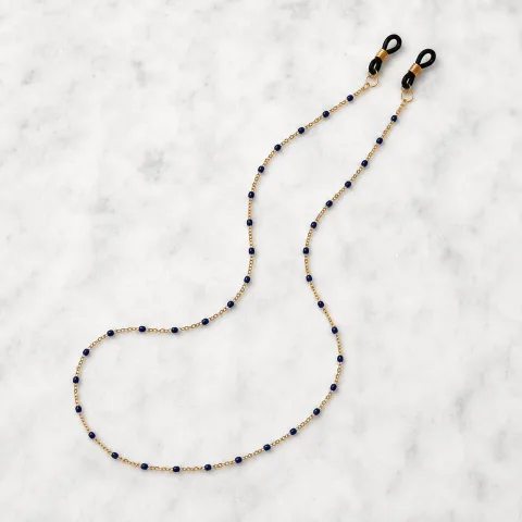 Marine-blauwe dots zonnebrilkoord