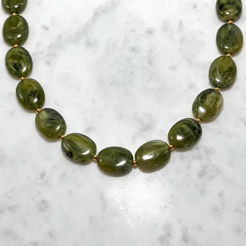 Olijf groene candy ketting | Stel Zelf Samen