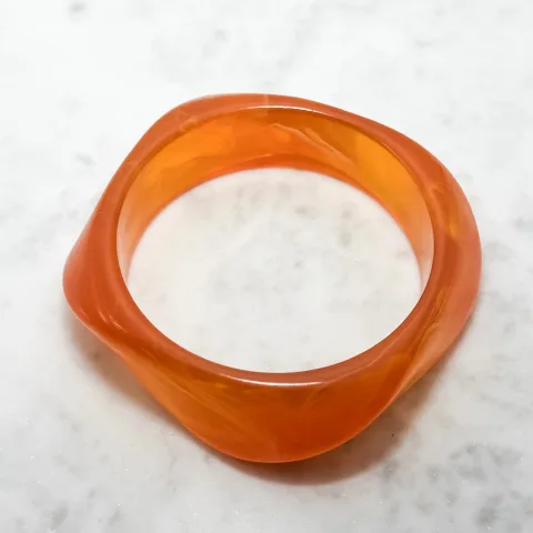 Oranje bangle armband