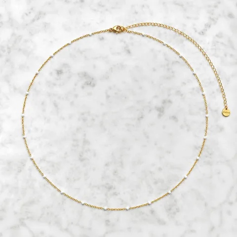 Witte dots buikketting