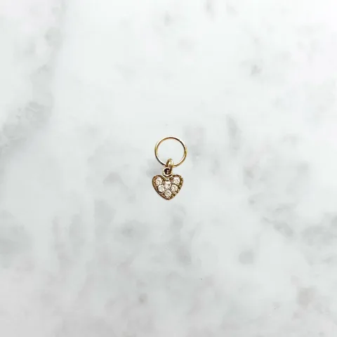 Glitter hartje bedel
