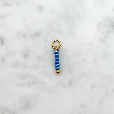 Navy blauw kralen bedel