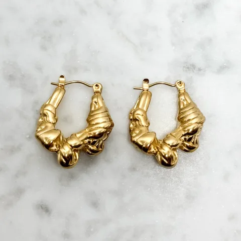 Chunky hoop oorbellen