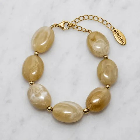 Licht bruine candy armband