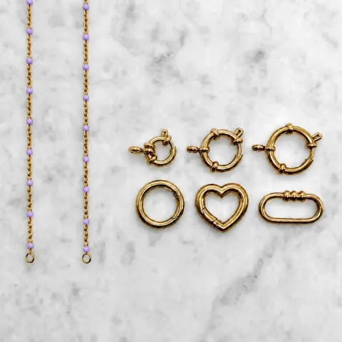 Paarse dots ketting